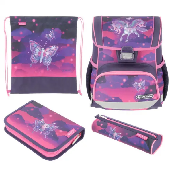 Školská taška Herlitz Loop+ Unicorn, sada