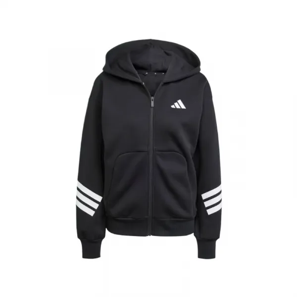 Dámska mikina so zipsom ADIDAS W FI 3S FZ HD BLACK