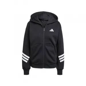 Dámska mikina so zipsom ADIDAS W FI 3S FZ HD BLACK
