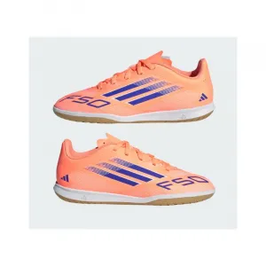 Chlapčenské futbalové kopačky halové ADIDAS F50 Club Jr IC beam orange lucid blue cloud white