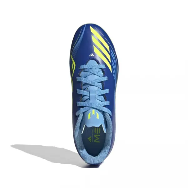 Chlapčenské futbalové kopačky outdoorové ADIDAS F50 Messi Club Jr FG MG team royal blue solar yellow semi blue burst