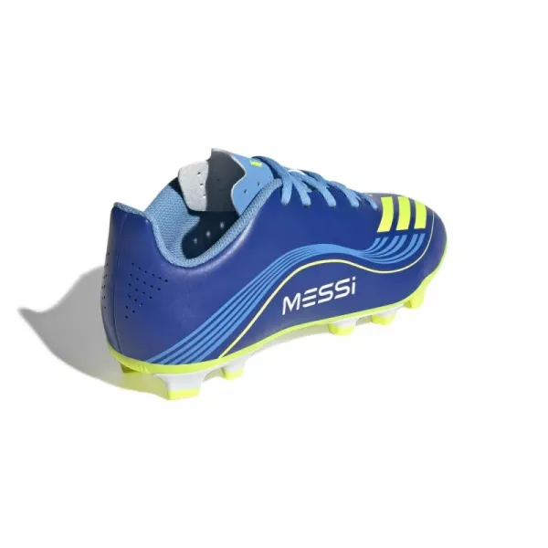 Chlapčenské futbalové kopačky outdoorové ADIDAS F50 Messi Club Jr FG MG team royal blue solar yellow semi blue burst