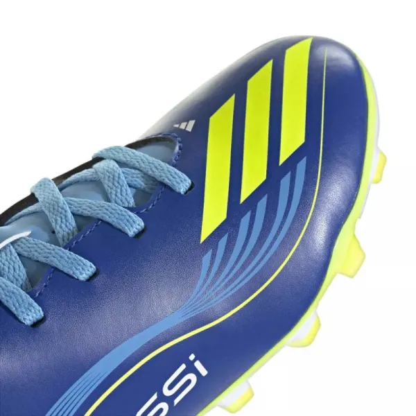 Chlapčenské futbalové kopačky outdoorové ADIDAS F50 Messi Club Jr FG MG team royal blue solar yellow semi blue burst