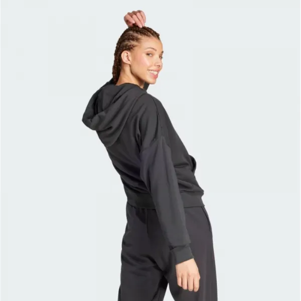 Dámska mikina s kapucňou ADIDAS W BL FT HD BLACK WHITE