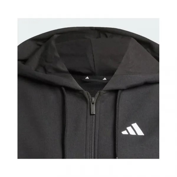 Dámska mikina so zipsom ADIDAS W 3S FT FZ HD BLACK WHITE