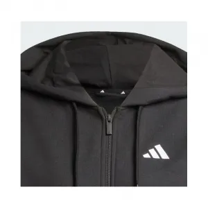 Dámska mikina so zipsom ADIDAS W 3S FT FZ HD BLACK WHITE