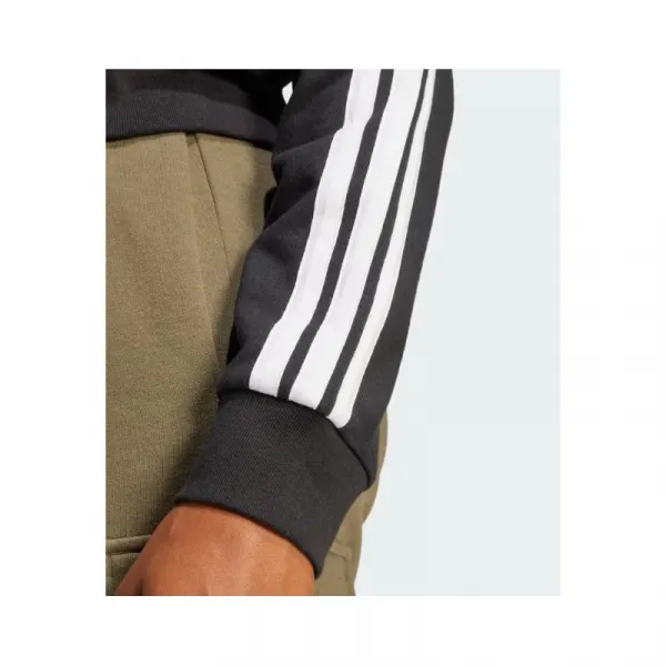 Dámska mikina so zipsom ADIDAS W 3S FT FZ HD BLACK WHITE