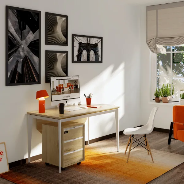 Kancelársky stôl Houseland Profit Office 01 120 cm dub prírodný