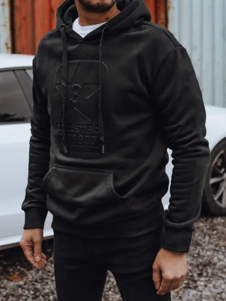 Trendy mikina pre mužov - čierna
