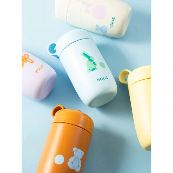 Equa Kids fľaša na vodu z nehrdzavejúcej ocele Rabbit 400 ml