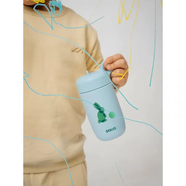 Equa Kids fľaša na vodu z nehrdzavejúcej ocele Rabbit 400 ml