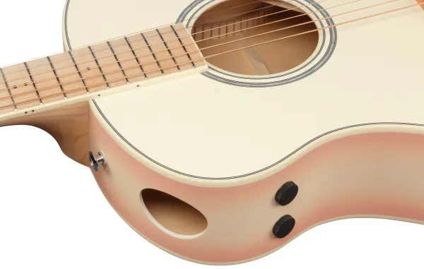 Ibanez AAM370M2E Transparent Antique White Peach Fuzz