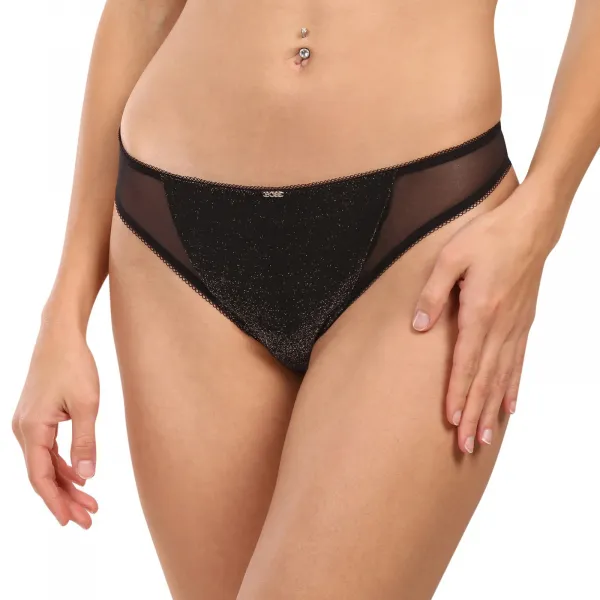 3PACK dámske tangá BOSS čierná (50550374 001) M