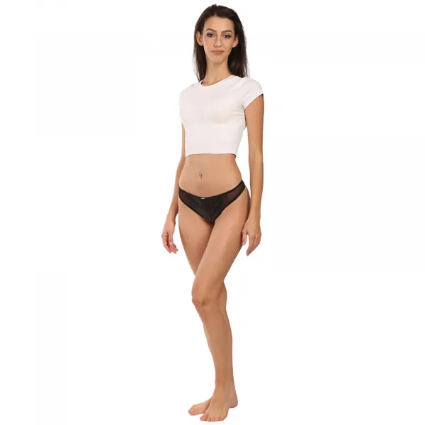 3PACK dámske tangá BOSS čierná (50550374 001) M