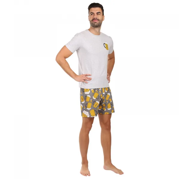 Pánske pyžamo Lonka viacfarebné (Koffing velké pivo/tisk) M