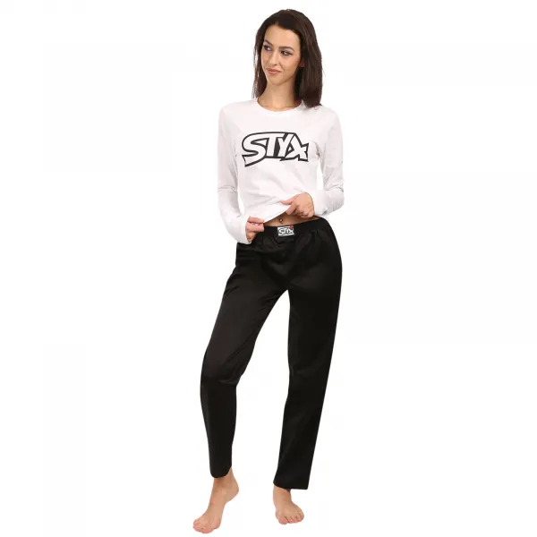 Dámske pyžamo Styx čiernobiele (PDD1061) M