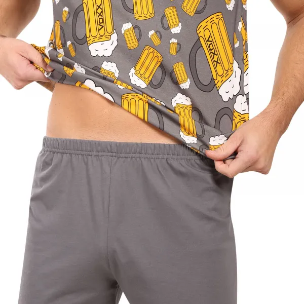 Pánske pyžamo Lonka viacfarebné (Koffing beer/dark grey big) M