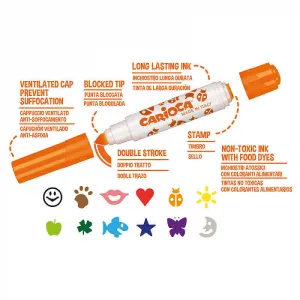 Fixky s pečiatkou Carioca Stamp Markers 12 ks-CARIOCA