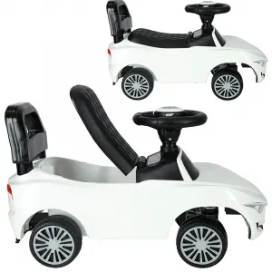 Odrážadlo detské auto biele zo zvukmi a svetlami KX4411