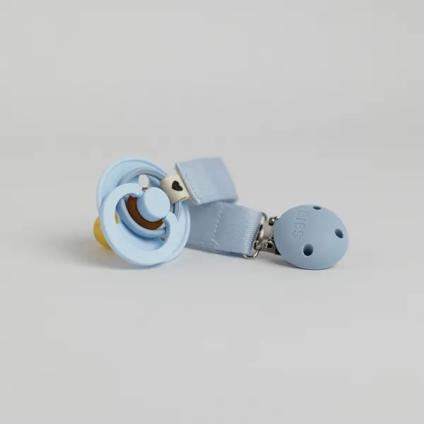 Klip na cumlík BIBS Ribbon Dusty Blue