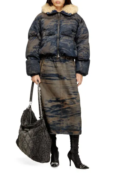 Sukňa Diesel O-Mirtow-Den Skirt Brown