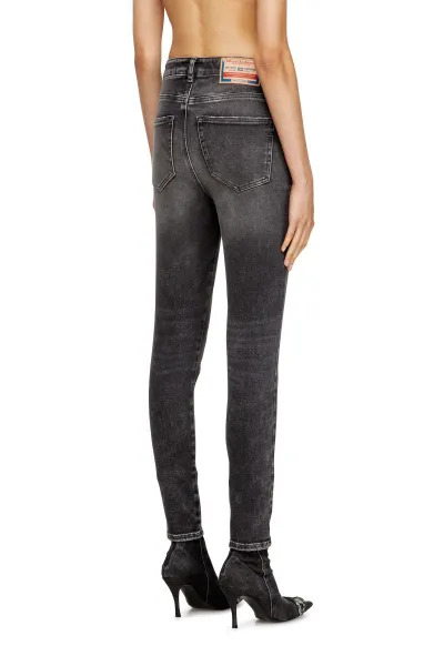 Džínsy Diesel 1984 Slandy-High Trousers Black