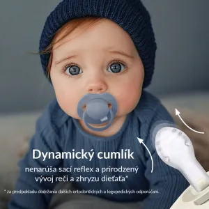 LOVI Cumlík svietiaci silikónový dynamický PRIME 18m+ Ivory/Blush
