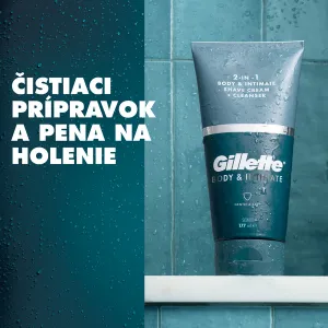 Gillette Body&Intimate 2in1 Shave Cream prípravok na holenie slabín s umývacou emulziou pre mužov 150 ml