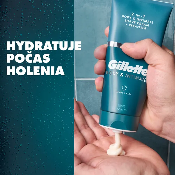 Gillette Body&Intimate 2in1 Shave Cream prípravok na holenie slabín s umývacou emulziou pre mužov 150 ml