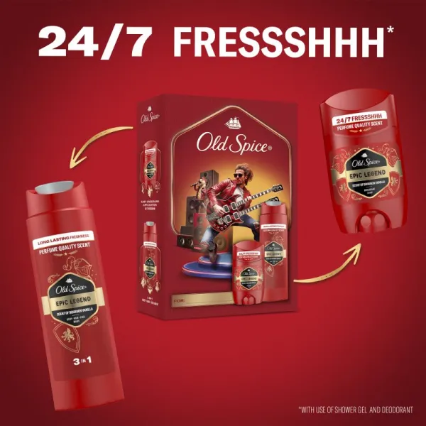 Old Spice Epic Legend Rockstar darčeková sada pre mužov