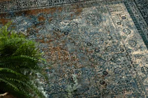 Koberec OMEGA MAMLUK Vintage rozeta, tmavomodrý