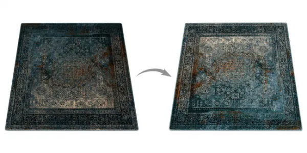 Koberec OMEGA MAMLUK Vintage rozeta, tmavomodrý