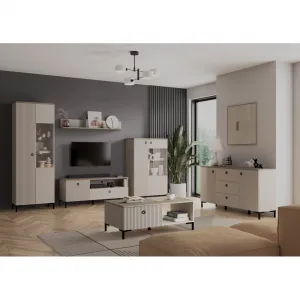 Komoda, sivohnedá Taupe/dub silverjack, DOMCA 2D1S