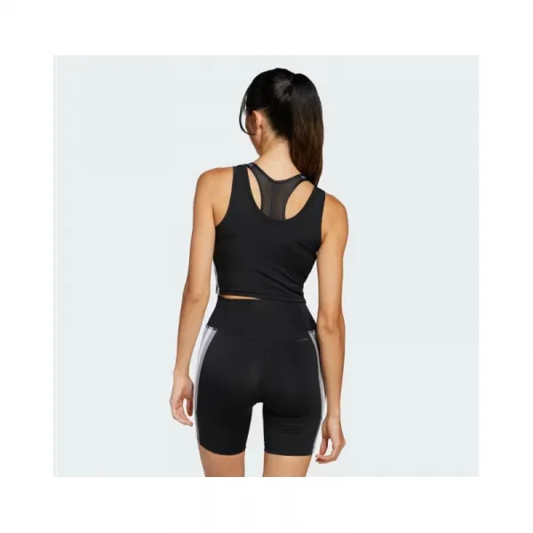 Dámske tréningové tielko ADIDAS WE 3S CROP TANK BLACK WHITE