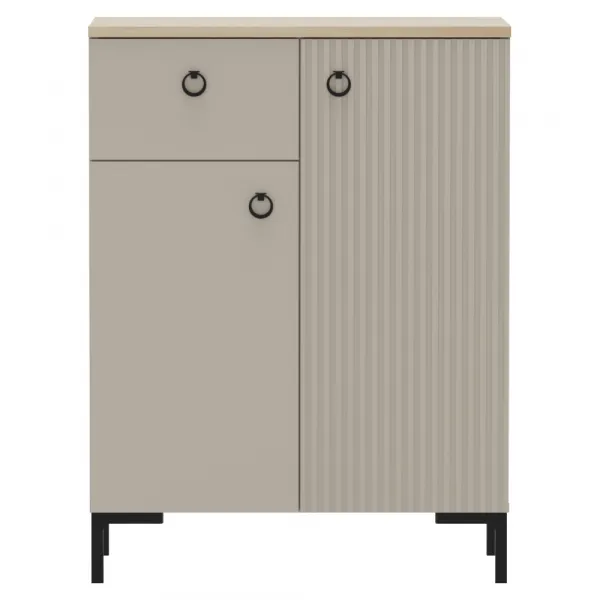 Komoda, sivohnedá Taupe/dub silverjack, DOMCA 2D1S