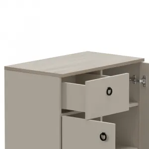 Komoda, sivohnedá Taupe/dub silverjack, DOMCA 2D1S