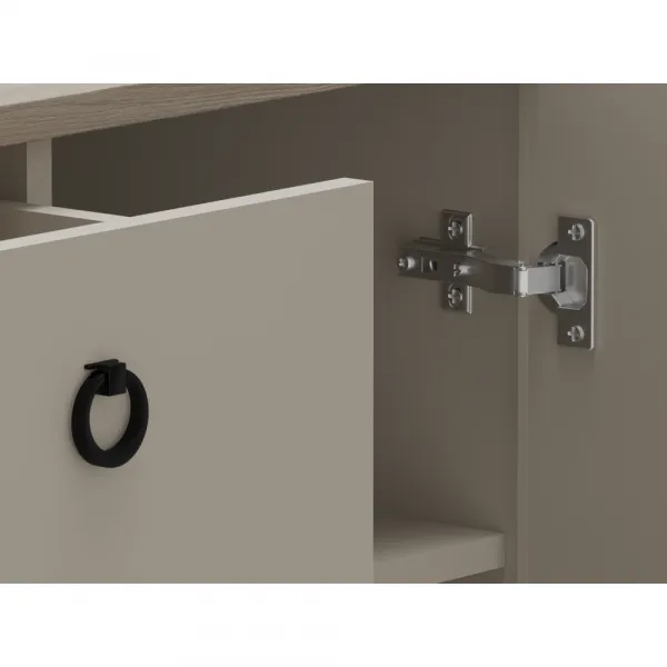 Komoda, sivohnedá Taupe/dub silverjack, DOMCA 2D1S