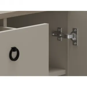 Komoda, sivohnedá Taupe/dub silverjack, DOMCA 2D1S