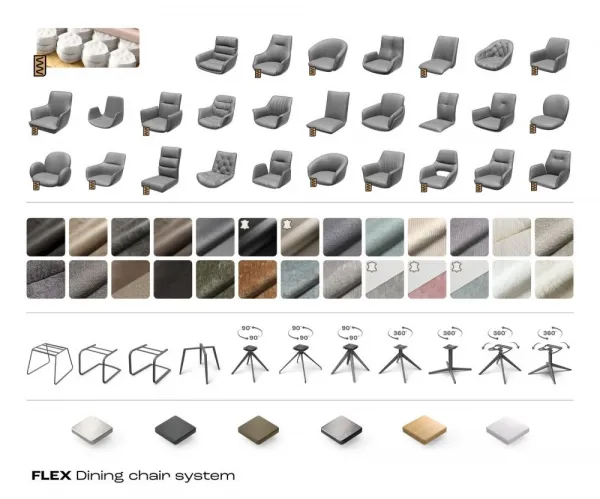 Jedálenská stolička Zoa-Flex texturovaná látka mäkký sivá krížová