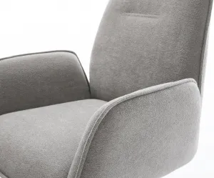Jedálenská stolička Zoa-Flex texturovaná látka mäkký sivá krížová