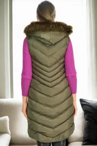 Z9725 DEWBERRY WOMEN'S VEST-KHAKI