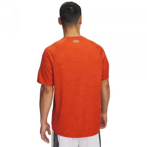 Under Armour TECH TEXTURED Pánske tričko, oranžová, veľkosť