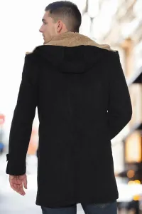 PLT9399 DEWBERRY SUEDE MEN'S COAT-BLACK