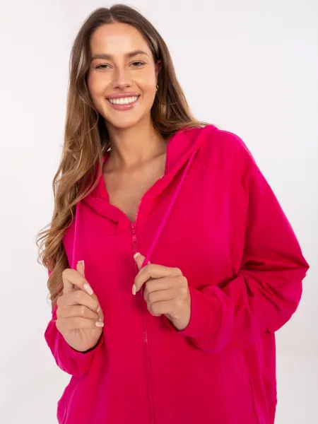 Factory Dámska oversize mikina na zips s kapucňou Farba: Zelená, Veľkosť: UNI