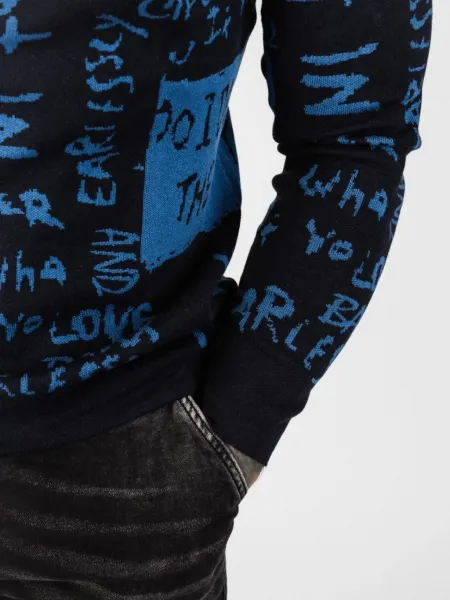 Pánsky sveter CIPO & BAXX CP276 NAVYBLUE Konfekčná veľkosť: M