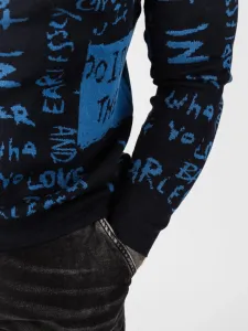 Pánsky sveter CIPO & BAXX CP276 NAVYBLUE Konfekčná veľkosť: M