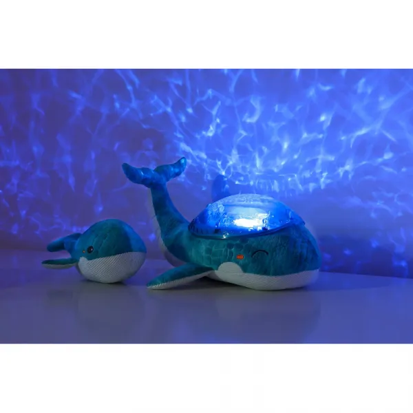 Cloud b®Tranquil Whale™- Nočné svetielko - Veľryba, modrá