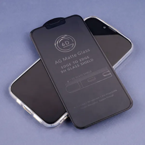 MG AntiGlare Full Glue matné ochranné sklo na iPhone 15 Plus, čierne