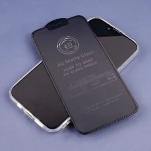 MG AntiGlare Full Glue matné ochranné sklo na iPhone 15 Plus, čierne
