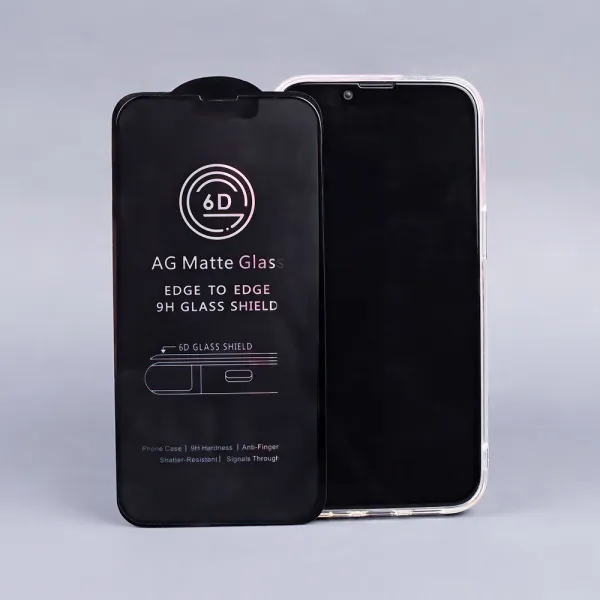 MG AntiGlare Full Glue matné ochranné sklo na iPhone 15 Plus, čierne